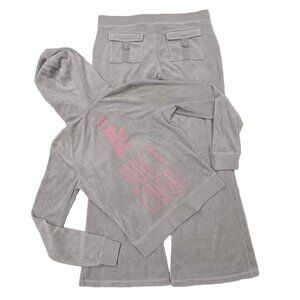 Vintage Juicy Couture Tracksuit Matching Set Medium Large Jacket Pants Pockets